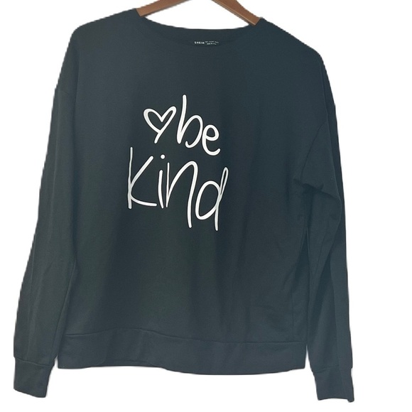 Tops - Women’s black be kind lightweight crewneck sweatshirt size large